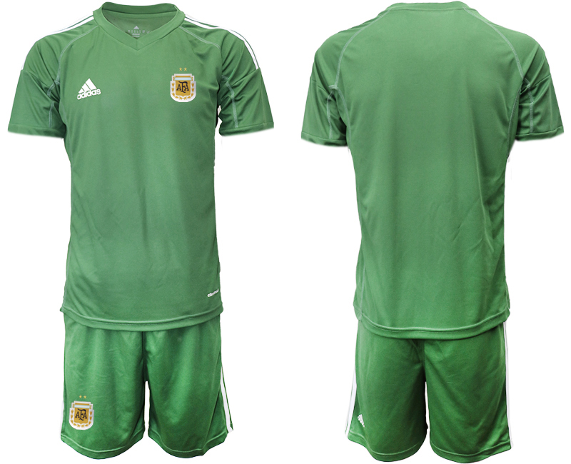 Men 2020-2021 Season National team Argentina goalkeeper green Soccer Jersey1